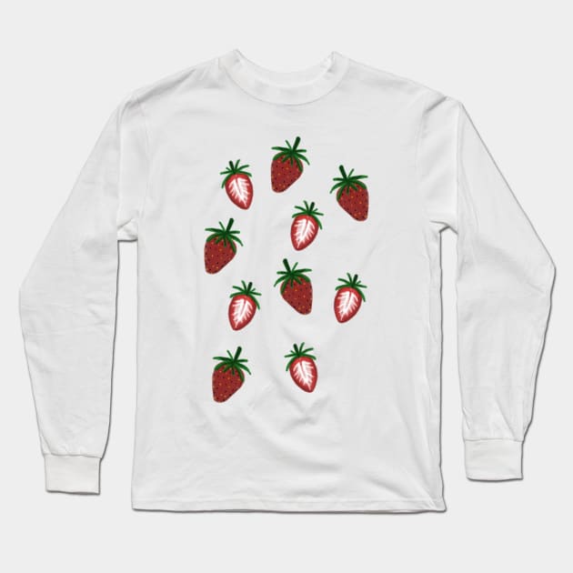 Strawberries Long Sleeve T-Shirt by SanMade